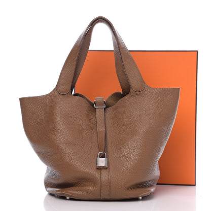 Hermes Taurillon Clemence Picotin Lock 26 GM Alezan 14 of 14