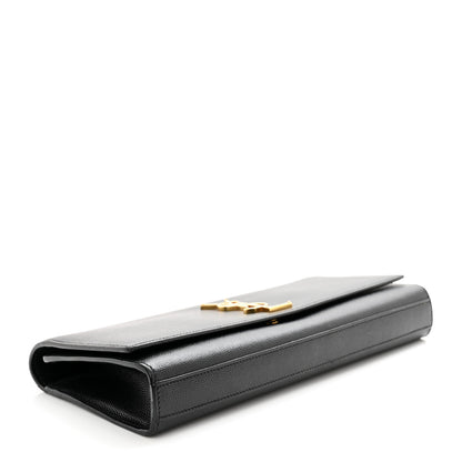 Saint Laurent Grain De Poudre Monogram Cassandre Clutch Black 4 of 12
