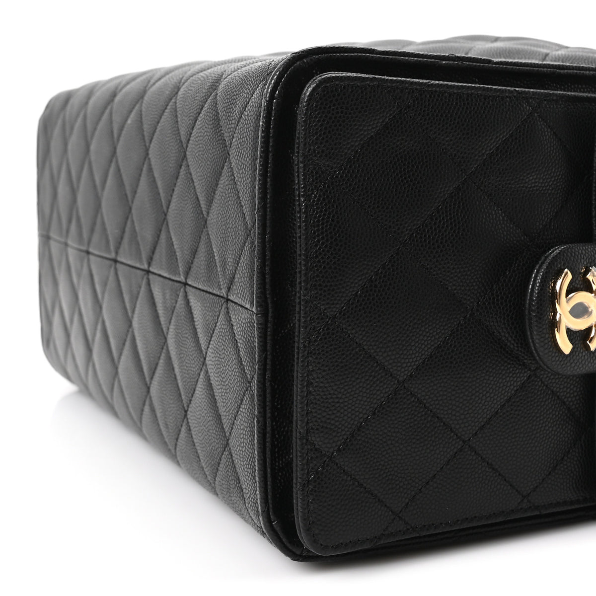 Caviar Quilted Medium Chanel 25 Handbag Black