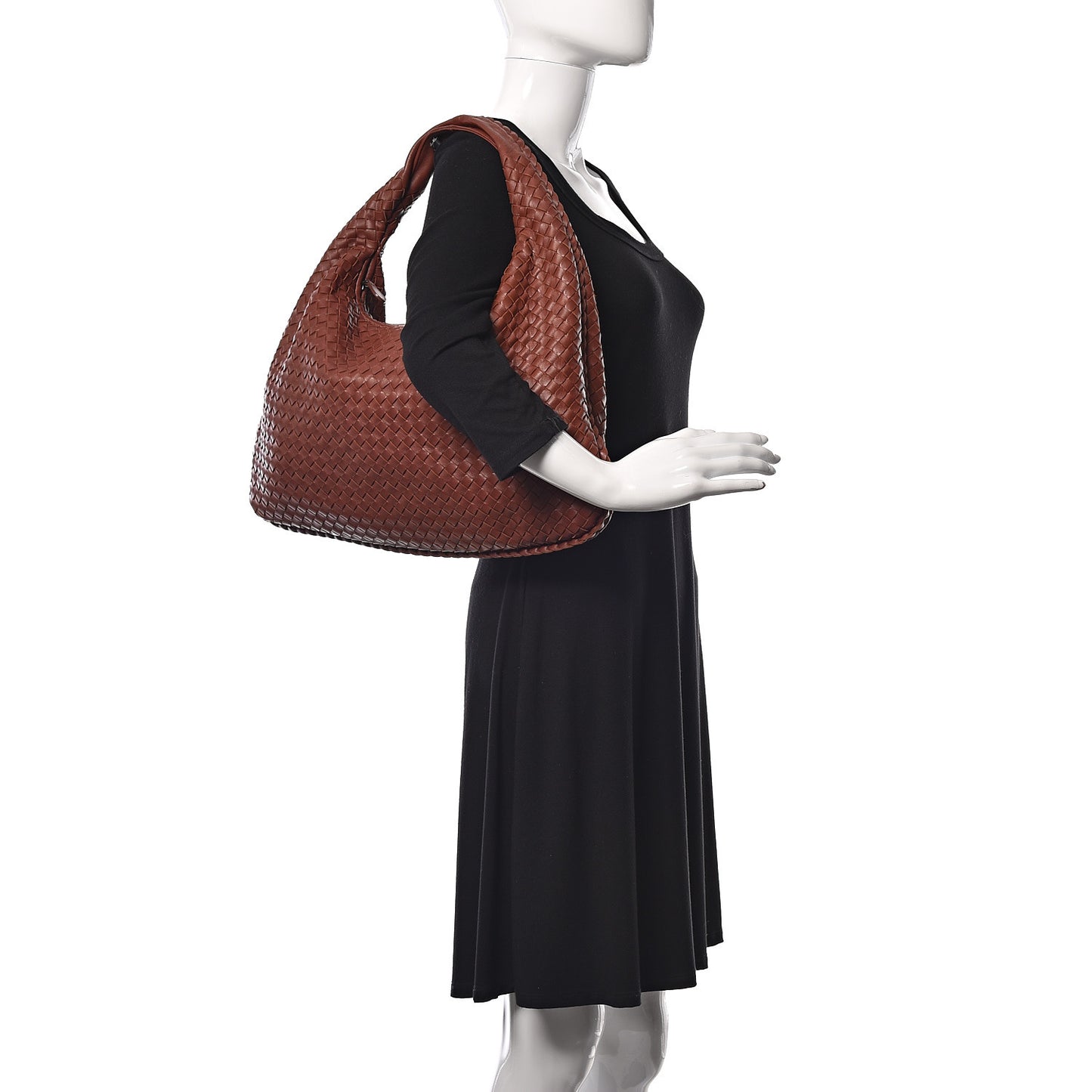 Nappa Intrecciato Large Veneta Hobo Brique