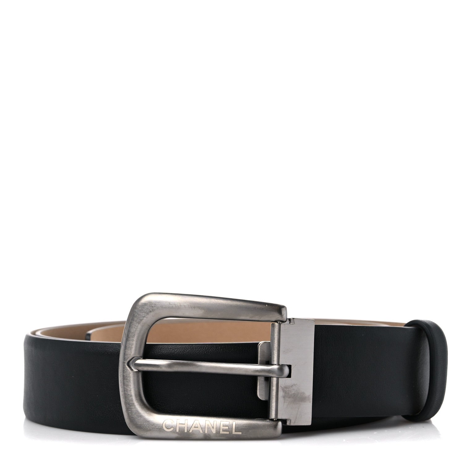 Chanel Calfskin Belt 95 38 Black 1273760 – FASHIONPHILE
