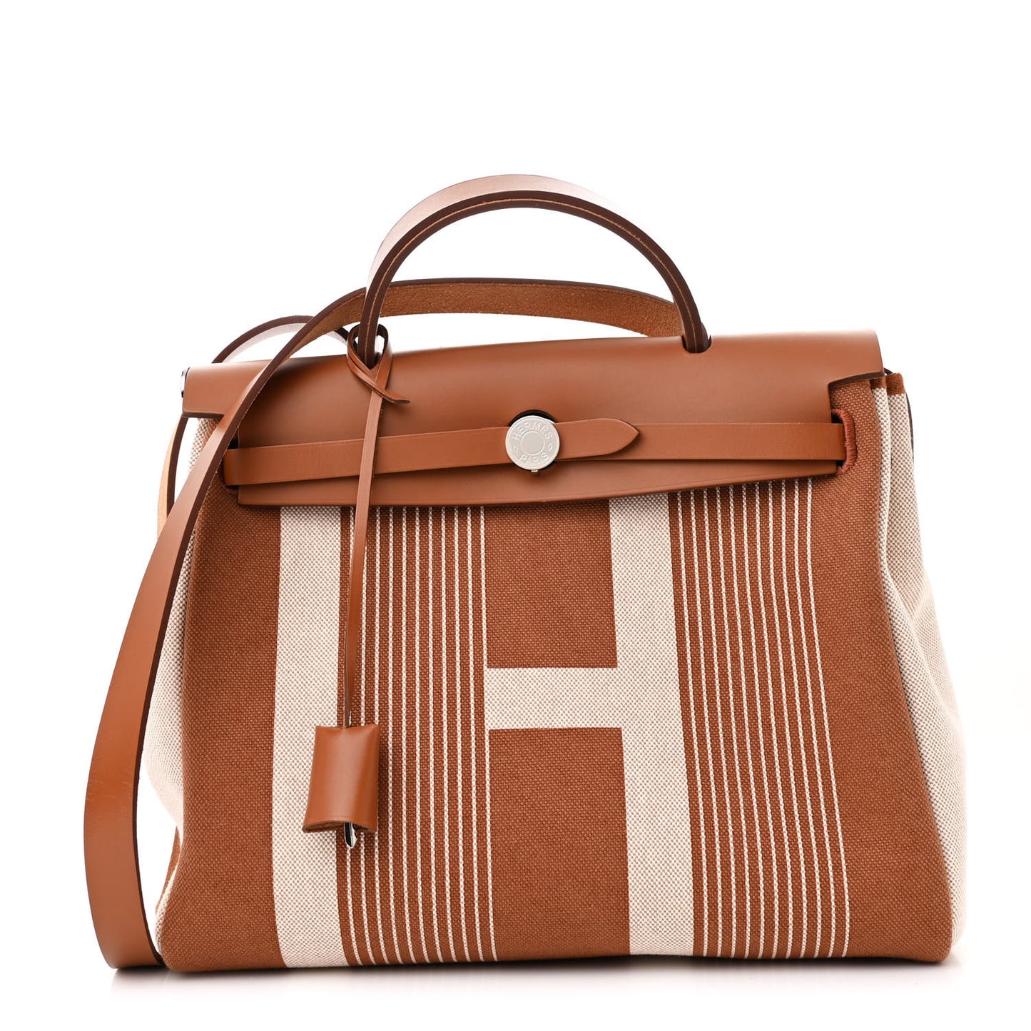 Vache Hunter Toile H Vibration Herbag Zip Retourne 31 PM Fauve Ecru Beige