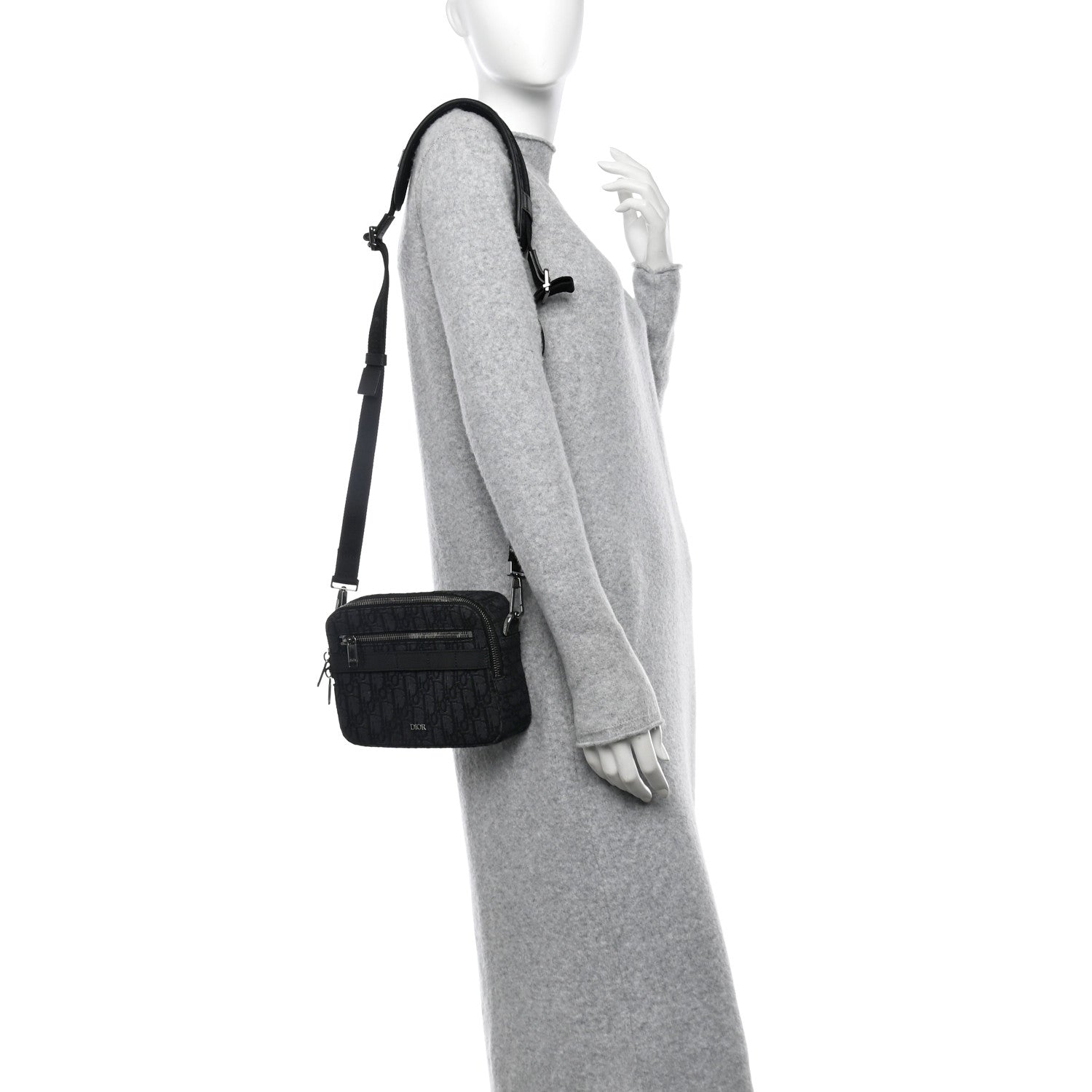 Christian Dior HOMME Oblique Safari Messenger Black 2 of 11