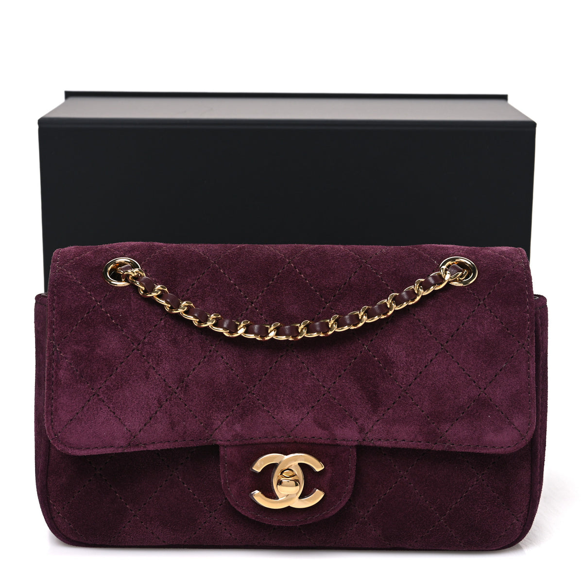 Chanel Suede Calfskin Mini Souplissimo Flap Burgundy 10 of 10