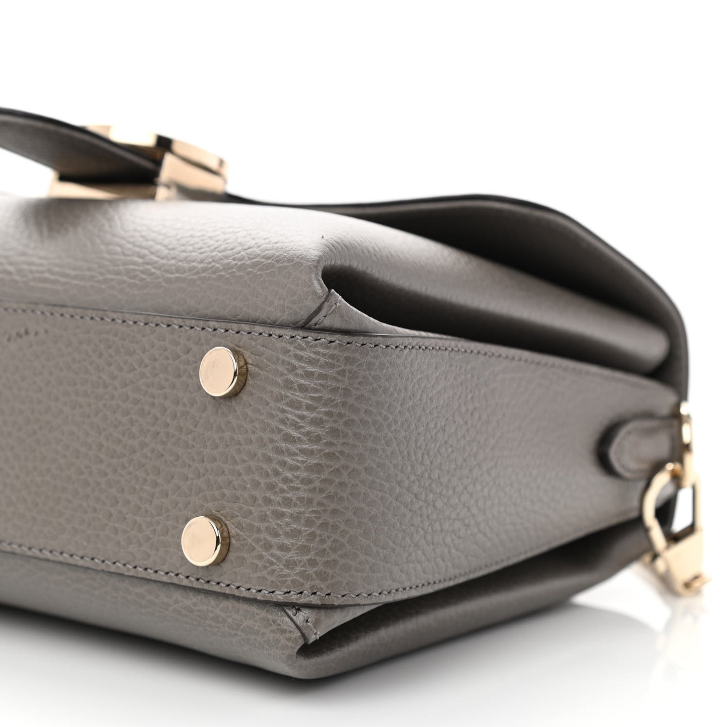 Dollar Calfskin Interlocking G Top Handle Shoulder Bag Loess
