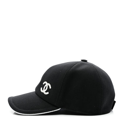 Chanel Cotton CC Cap Hat Black White 4 of 8