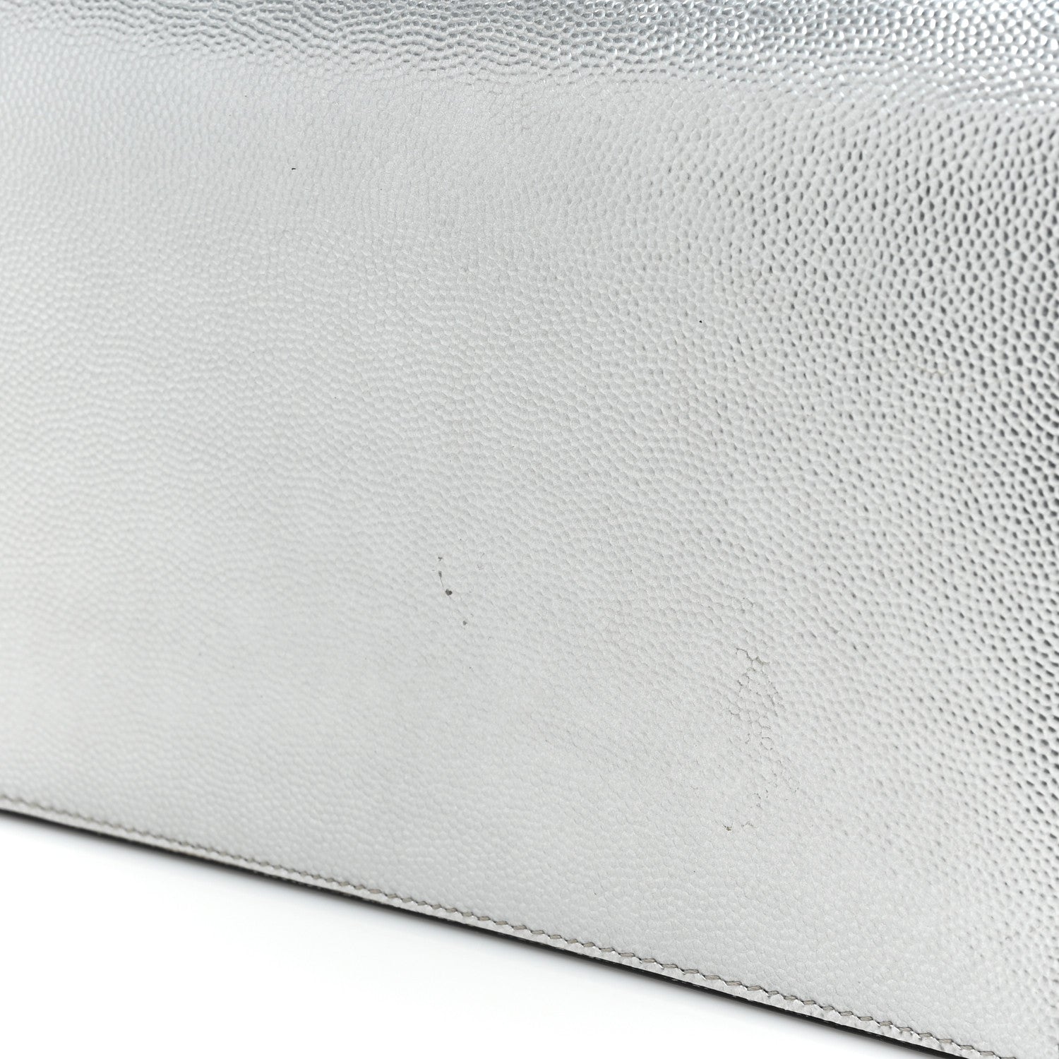 Saint Laurent Grain De Poudre Clasic Kate Monogram Tassel Chain Wallet Argento 18 of 19