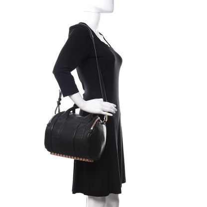 Alexander Wang Pebbled Lambskin Rockie Black Rose Gold Hardware 2 of 9