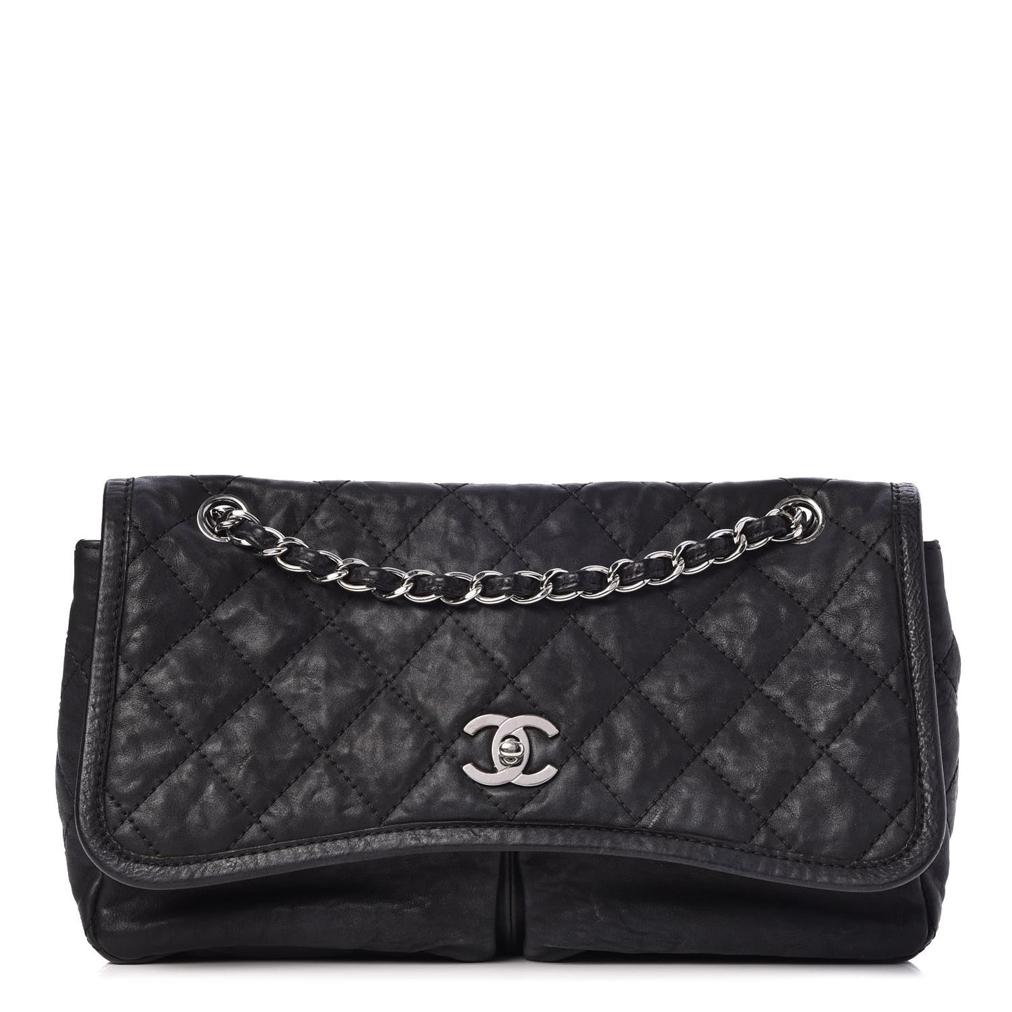 Calfskin Medium Natural Beauty Flap Black