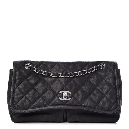 Chanel Calfskin Medium Natural Beauty Flap Black 1 of 8