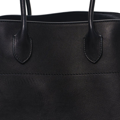 The Row Polished Saddle Calfskin Soft Margaux 15 Black 7 of 12