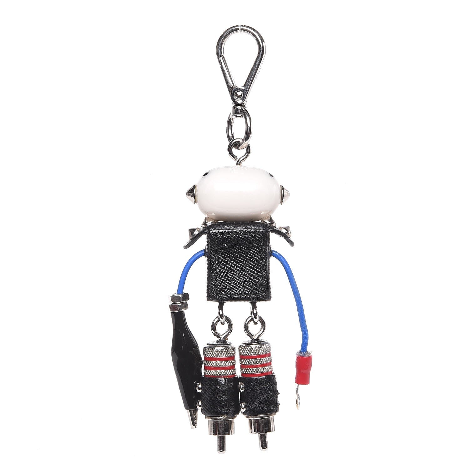 Prada Saffiano Edward Robot Trick Keychain 3 of 6