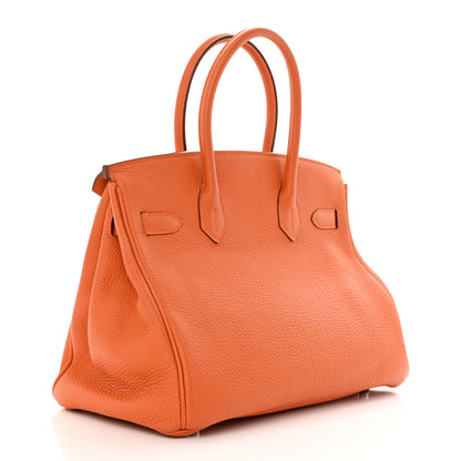 Hermes Taurillon Clemence Birkin 30 Orange 3 of 22