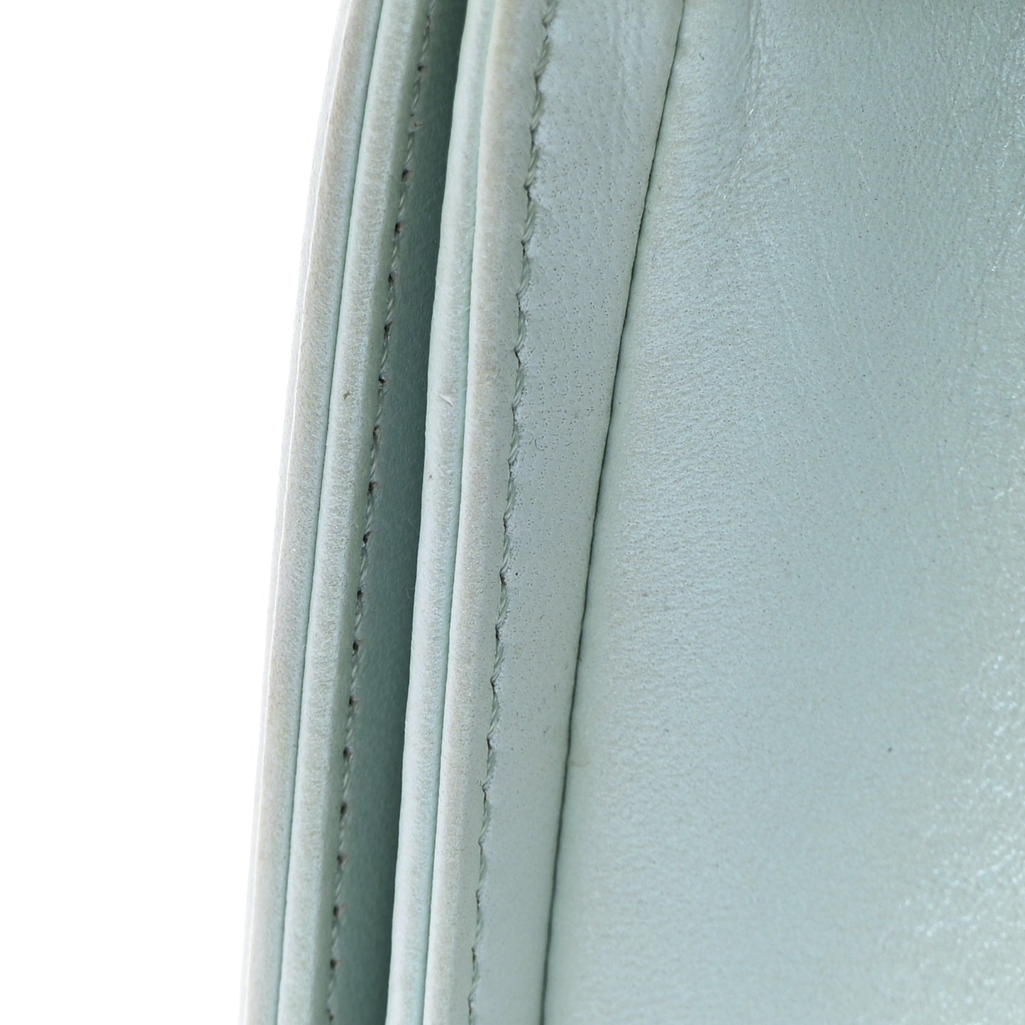 Iridescent Lambskin Chevron Quilted Medium Boy Flap Turquoise