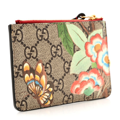 Gucci GG Supreme Monogram Tian Key Case Beige Multicolor Red 3 of 6