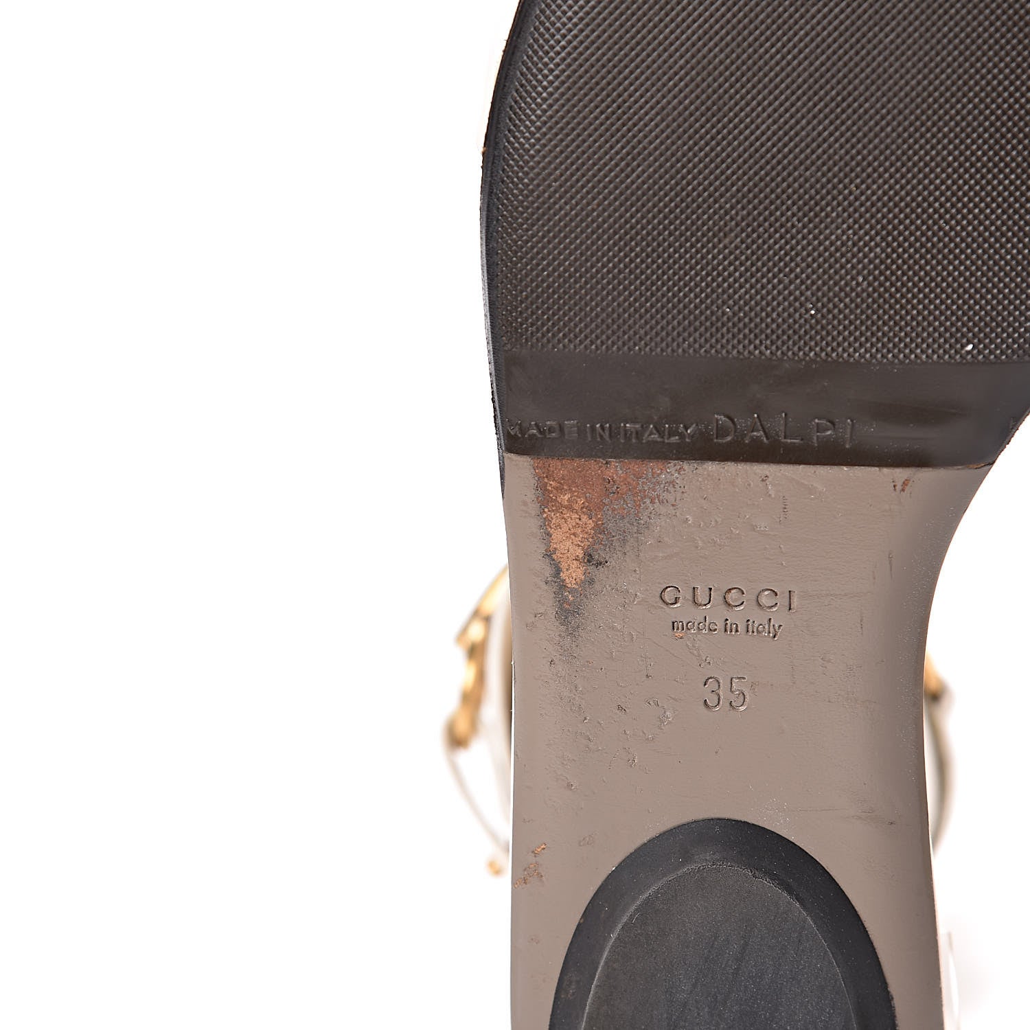 Gucci Malaga Kid Ursula Ankle Sandals 35 White 13 of 14
