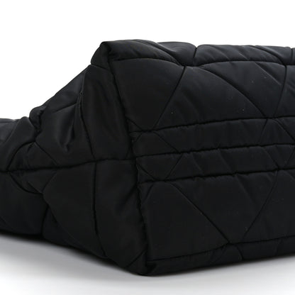 Prada Re-Nylon Nappa Triangle Quilted Padded Small Double Handled Zip Tote Black 7 of 8
