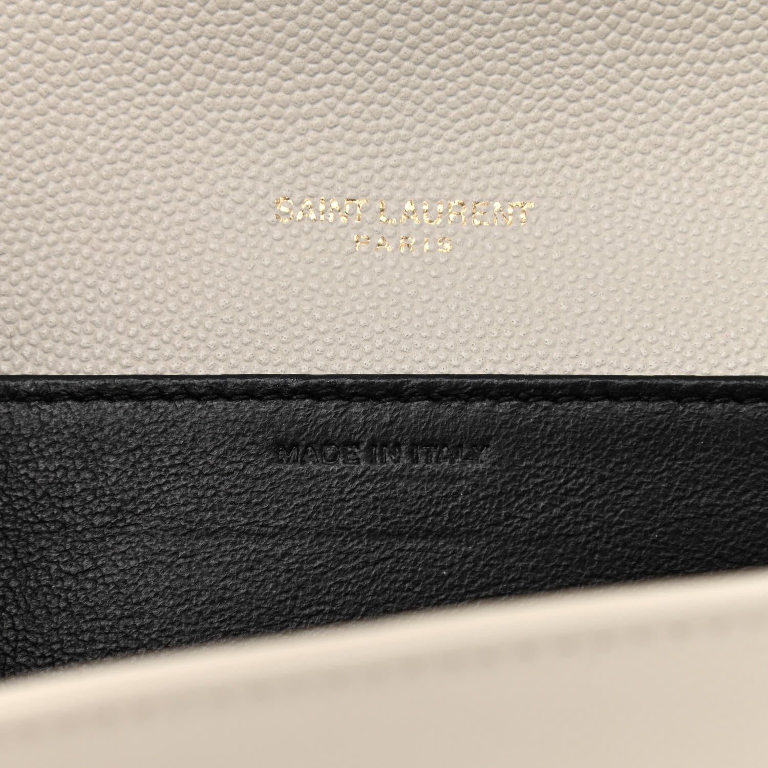 Saint Laurent Grain De Poudre Monogram Uptown Chain Wallet Crema Soft 6 of 8