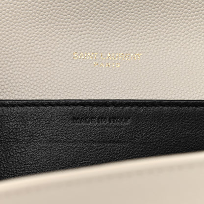 Saint Laurent Grain De Poudre Monogram Uptown Chain Wallet Crema Soft 6 of 8