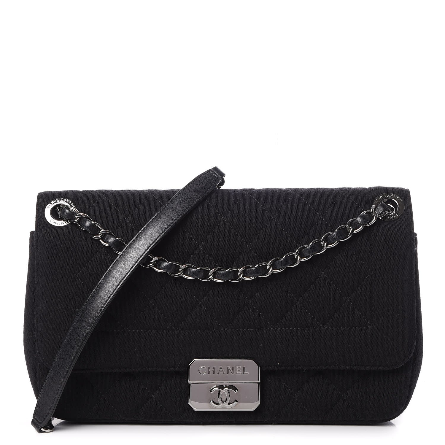 Chanel Jersey Quilted Medium Chic With Me Flap Black 1 of 8