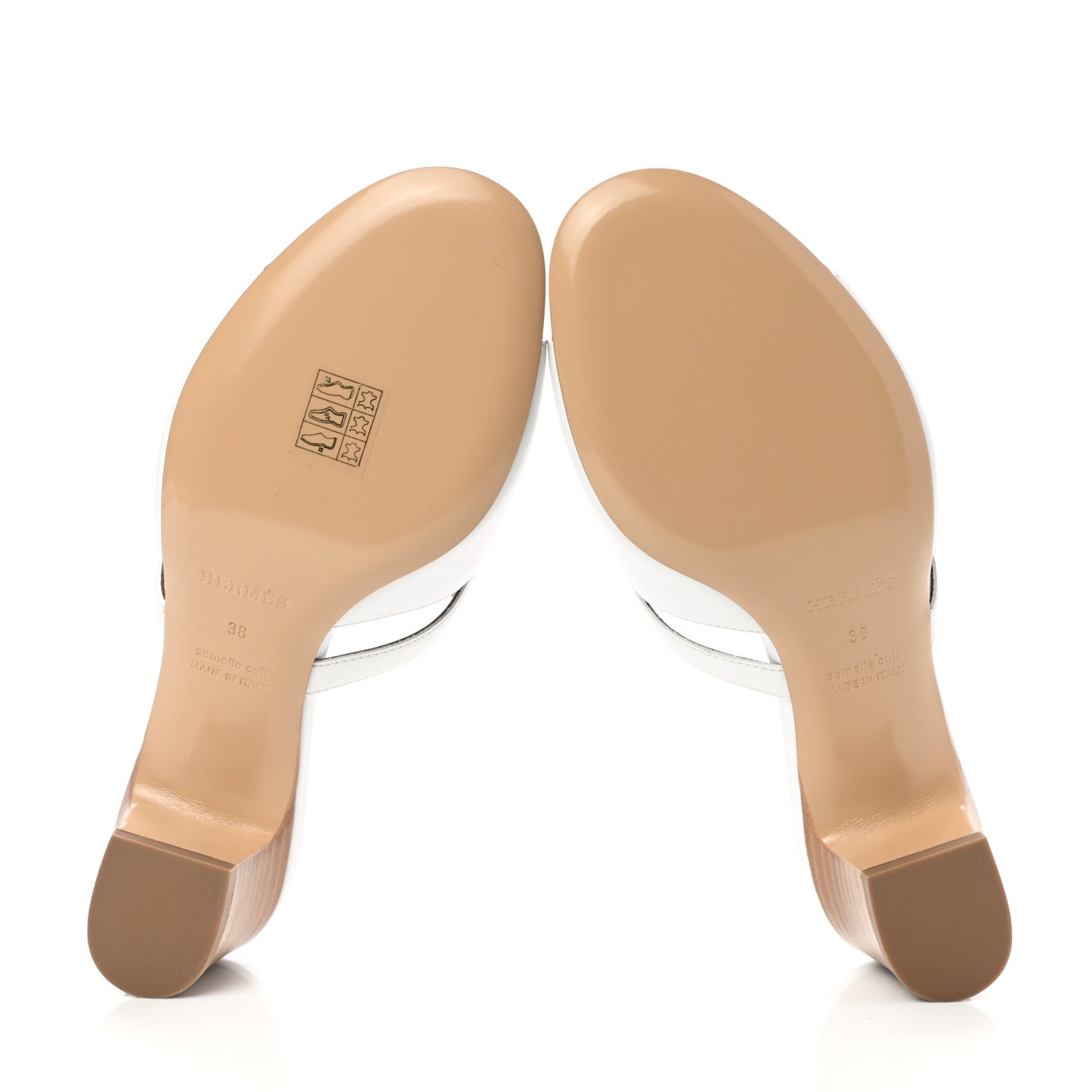 Goatskin Candy Sandals 38 White