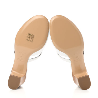Hermes Goatskin Candy Sandals 38 White 5 of 9