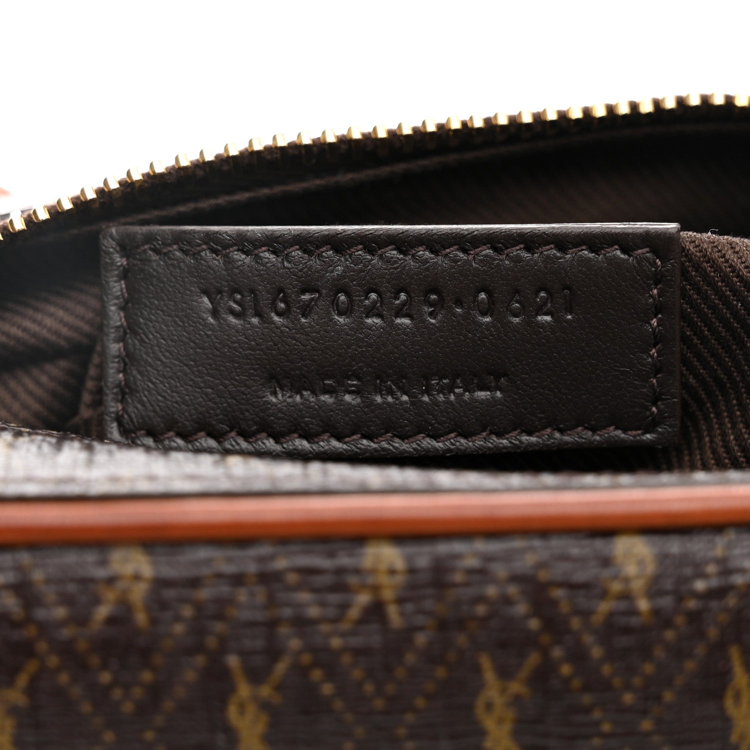 Saint Laurent Canvas Smooth Calfskin Le Monogramme Camera Bag Chestnut 7 of 11