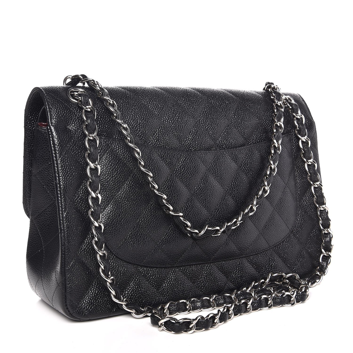 Chanel Caviar Quilted Jumbo Double Flap Black 3 of 8