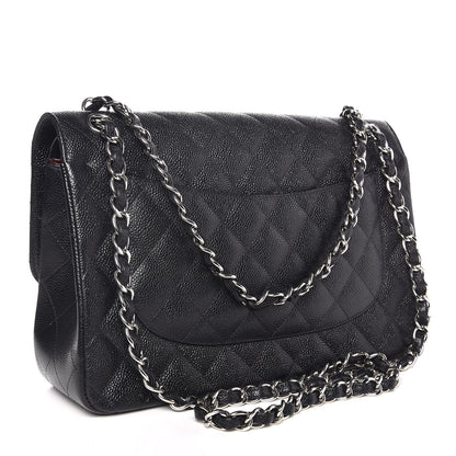 Chanel Caviar Quilted Jumbo Double Flap Black 3 of 8