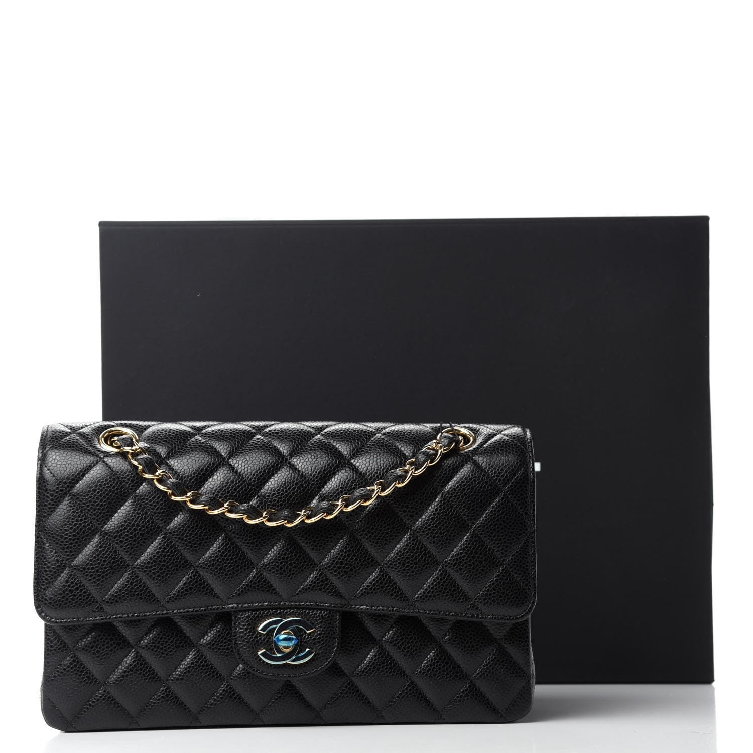 Chanel Caviar Quilted Medium Double Flap Black 12 of 12