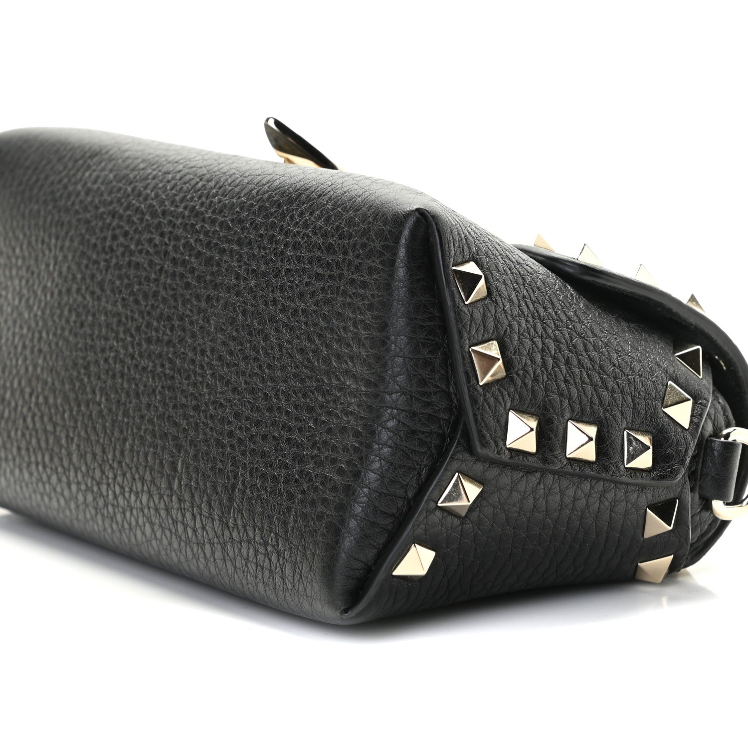 Valentino Garavani Pebbled Calfskin Mini Rockstud Crossbody Bag Black 7 of 9
