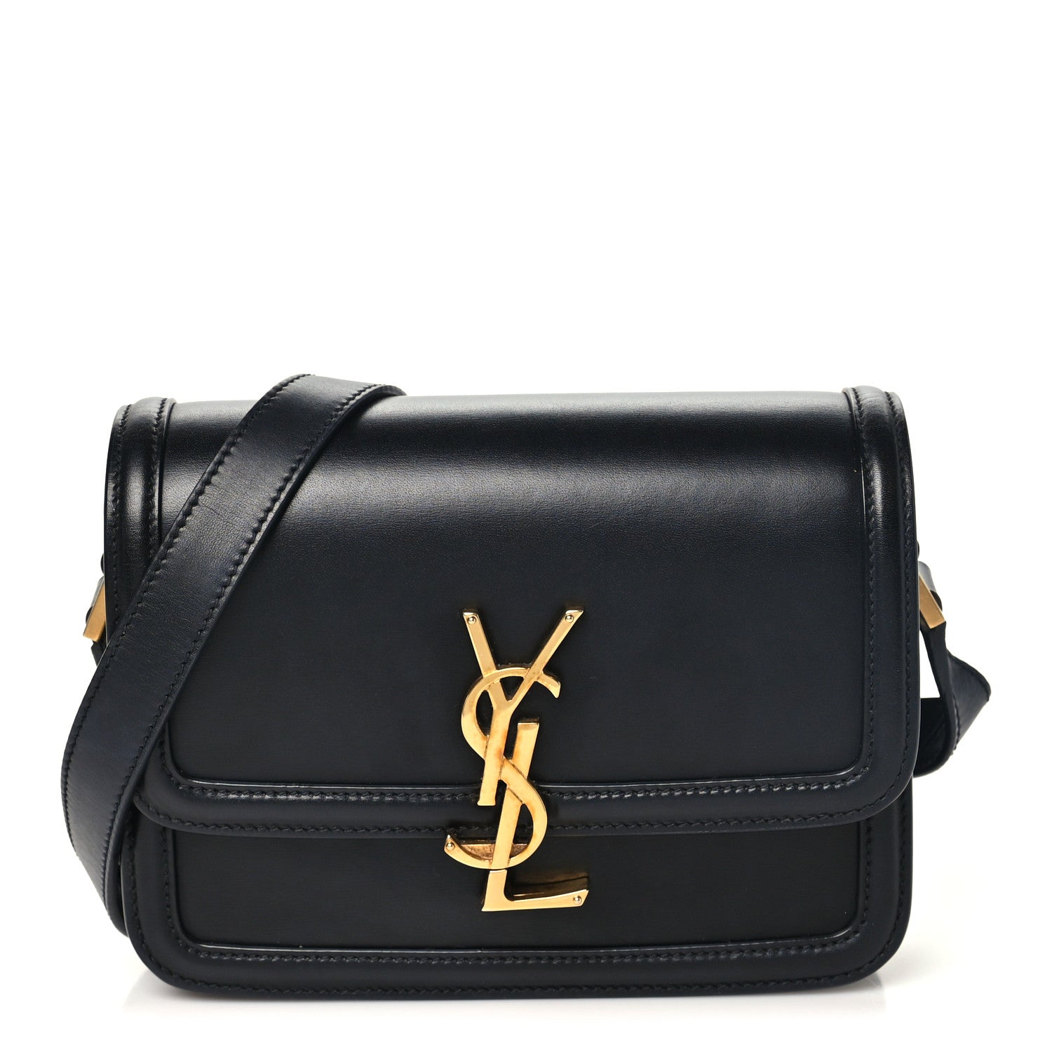 Saint Laurent Smooth Calfskin Small Solferino Satchel Black 1 of 9
