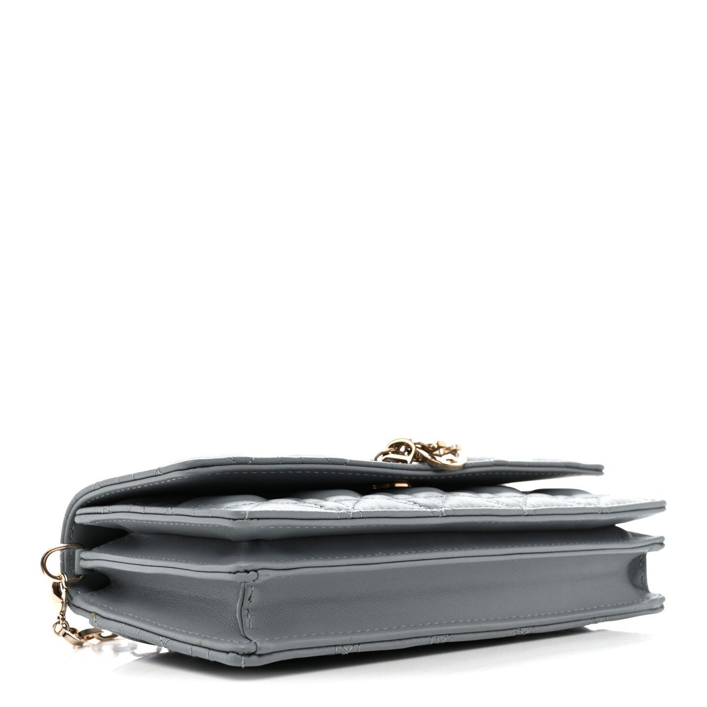 Lambskin Cannage Mini My Dior Top Handle Clutch Cloud Blue