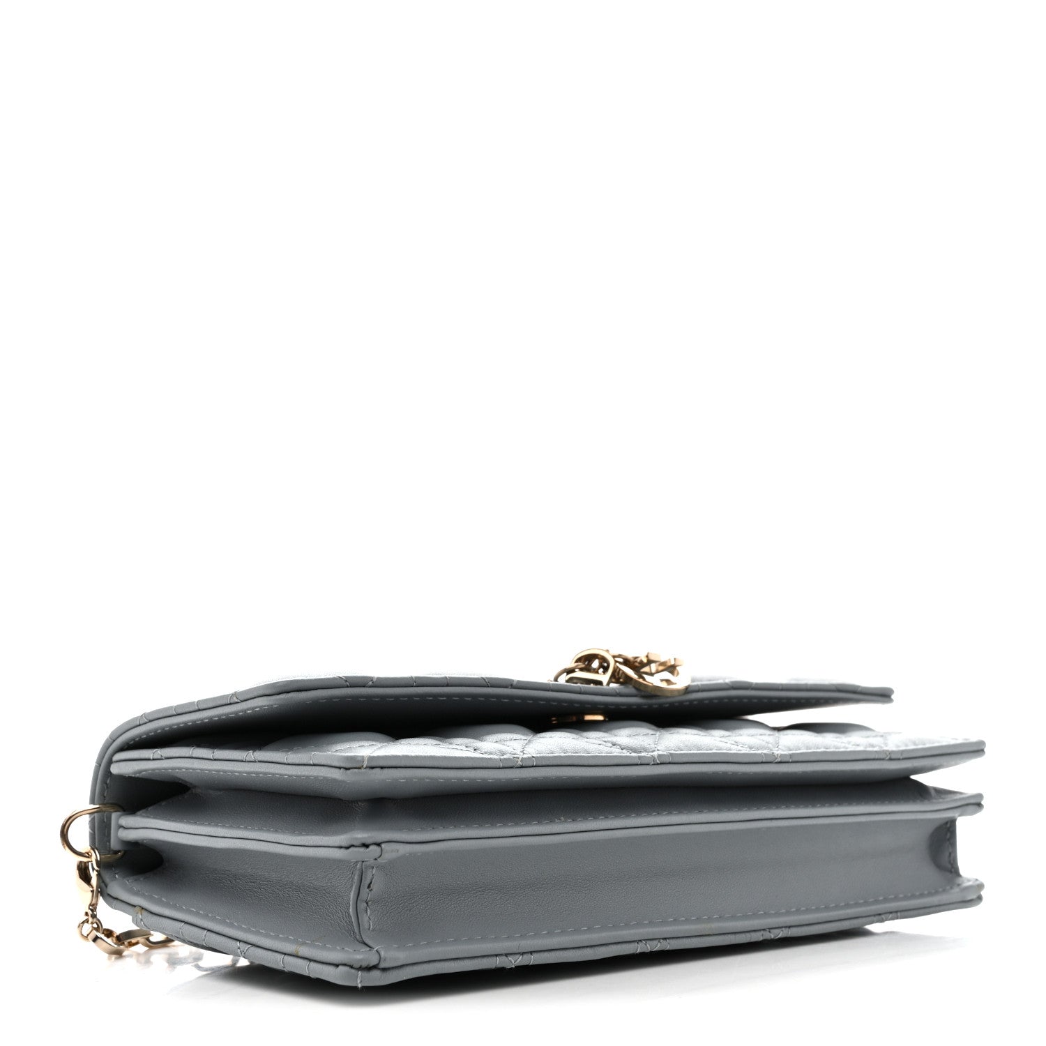 Christian Dior Lambskin Cannage Mini My Dior Top Handle Clutch Cloud Blue 4 of 13