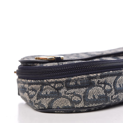 Christian Dior Monogram Mini Saddle Zip Pouch Navy Blue 8 of 12
