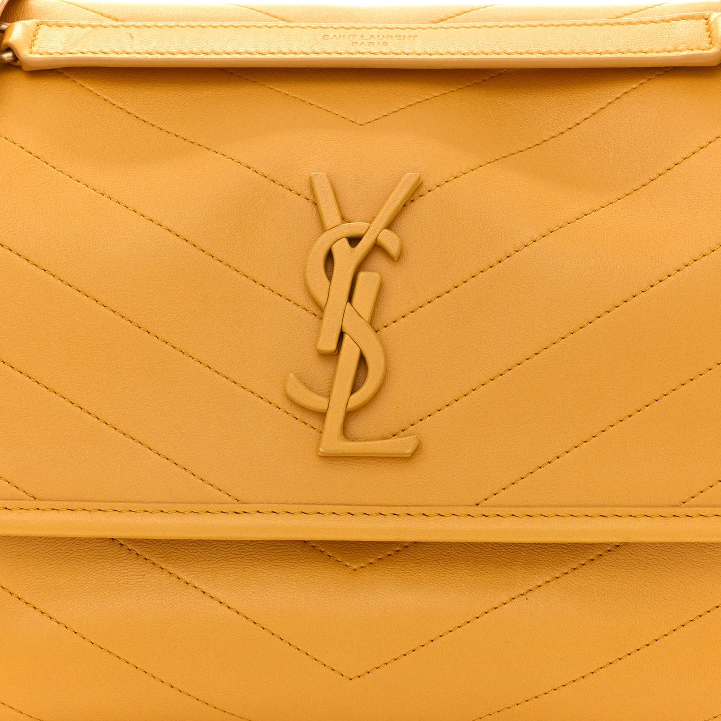 Lambskin Matelasse Monogram Medium Niki Chain Satchel Yellow