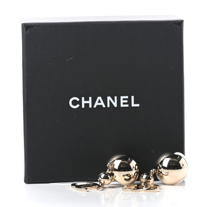 Chanel Metal CC Drop Earrings Gold 5 of 5