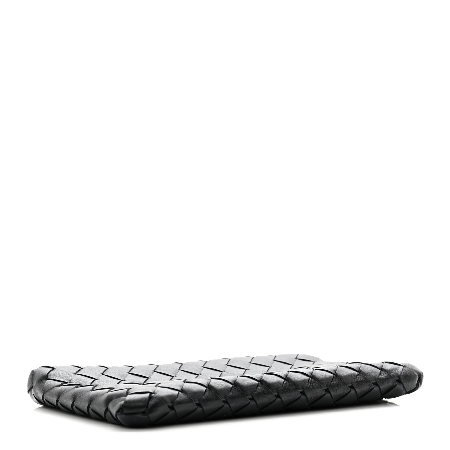 Nappa Intrecciato Zip Pouch Black