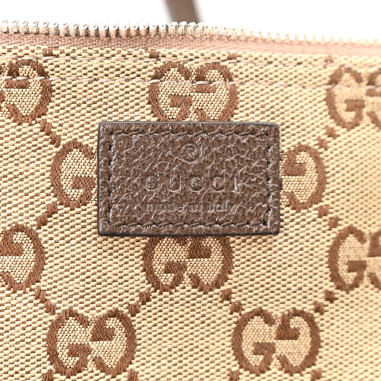 Gucci GG Monogram Web Large Giglio Tote Beige Brown 7 of 12