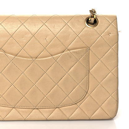 Chanel Lambskin Quilted Medium Double Flap Beige 13 of 24