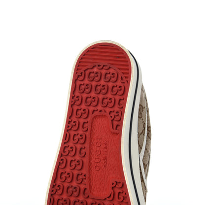Gucci GG Monogram Womens 1977 Tennis Slip On 30mm Sneakers 38 Beige Ebony Mystic White 16 of 17