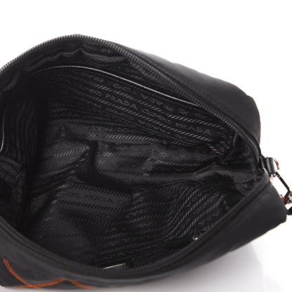 Prada Tessuto Nylon Impunturato Pochette Black 5 of 8