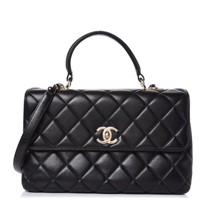 Chanel Lambskin Quilted Medium Trendy CC Flap Dual Handle Bag Black 1 of 10