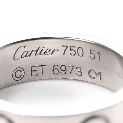 Cartier 18K White Gold 5.5mm LOVE Ring 51 5.75 4 of 4