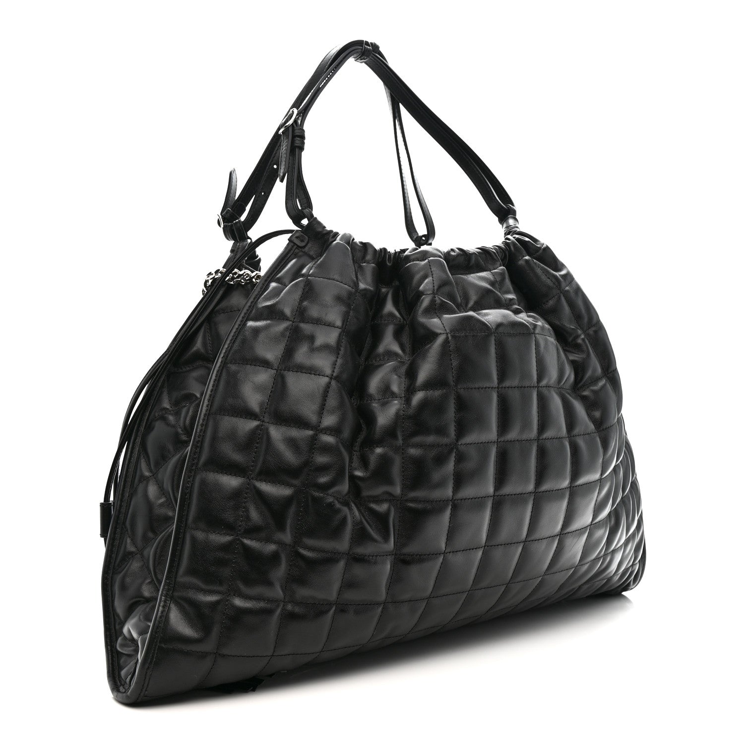 Gucci Calfskin Quilted Large Deco Tote Bag Black 3 of 10