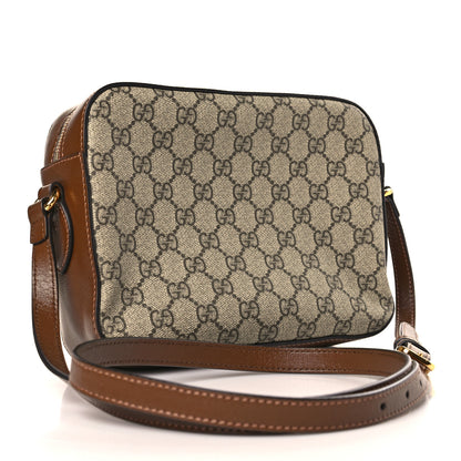 Gucci GG Supreme Monogram Small Horsebit 1955 Shoulder Bag Beige Brown Sugar 3 of 10