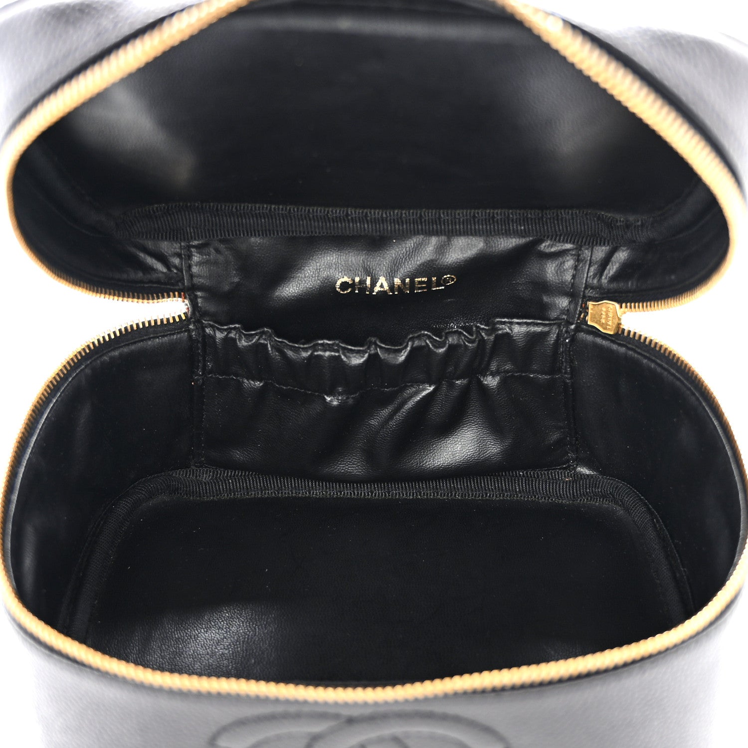 Chanel Caviar CC Vanity Cosmetic Case Black 5 of 11