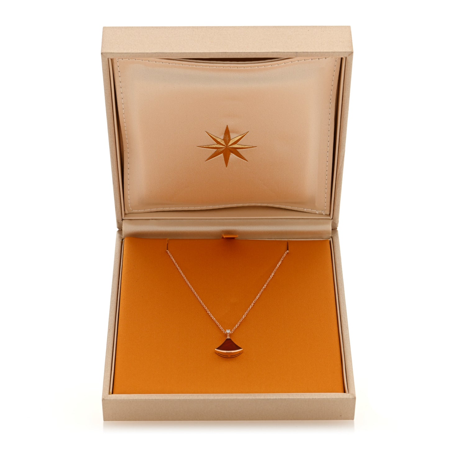 18K Rose Gold Diamond Carnelian Divas' Dream Pendant Necklace