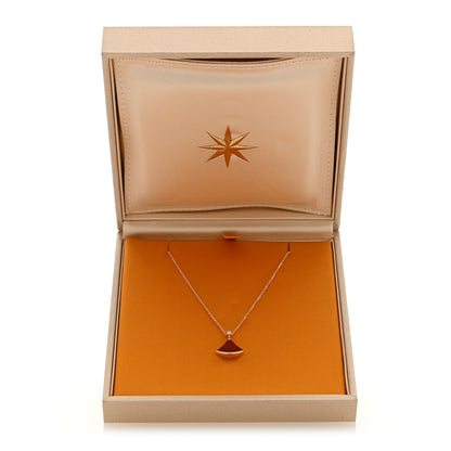 Bulgari 18K Rose Gold Diamond Carnelian Divas' Dream Pendant Necklace 5 of 5