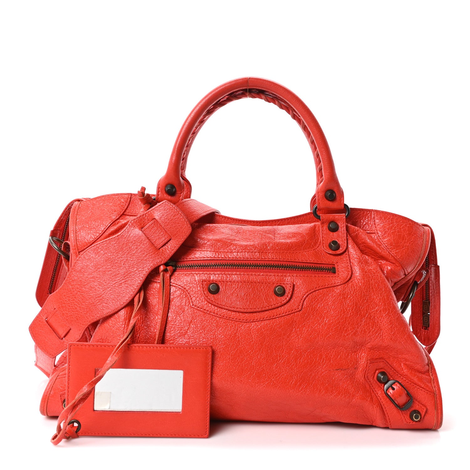 Balenciaga Agneau Classic Hardware City Rouge Coquelicot Rouge Braise 3 of 11